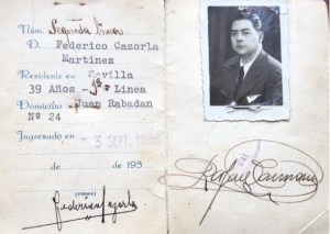 Carnet de Falange de mi padre
